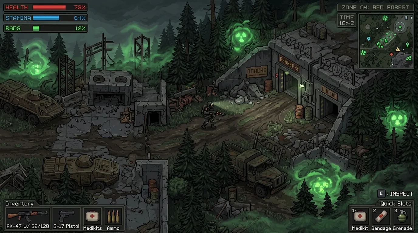 Scavland tactical top-down combat and bunker anomaly exploration
