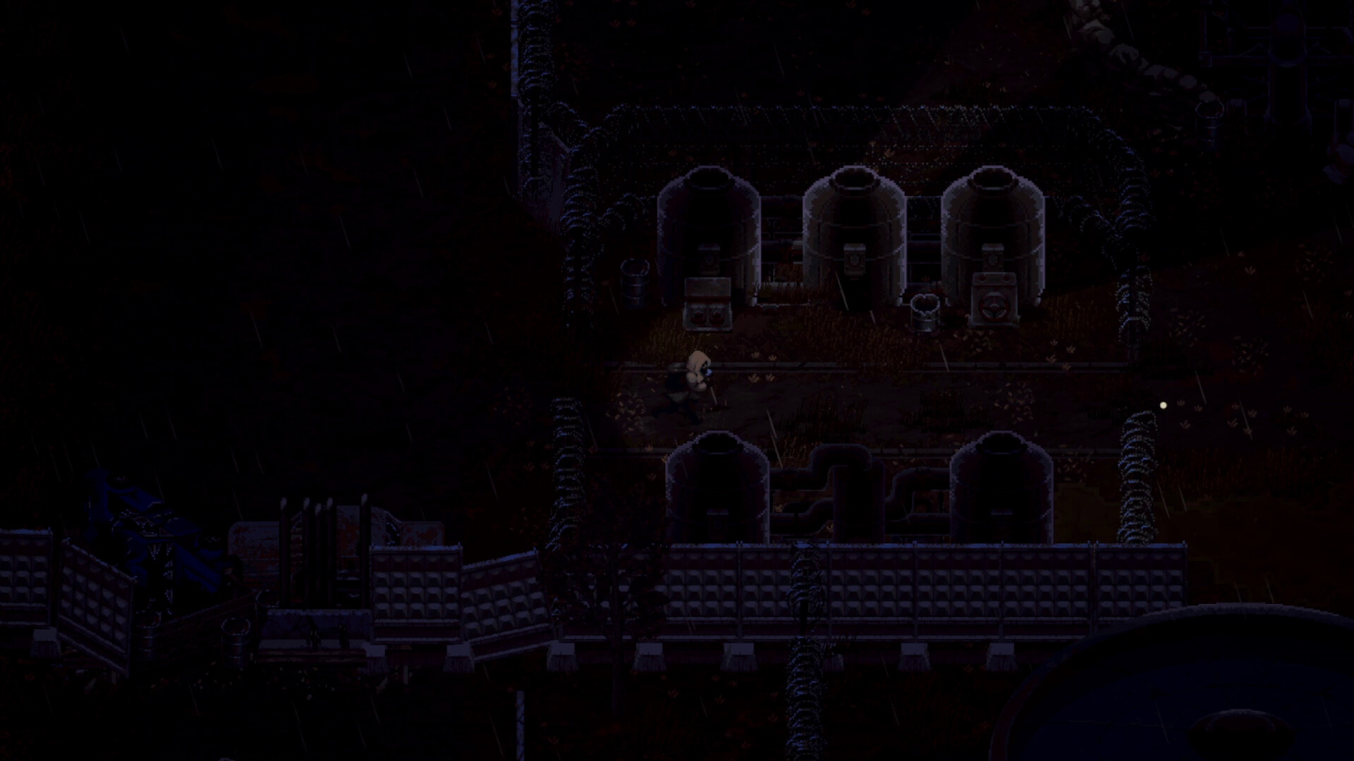 Night-time scavenging in a ruined building